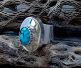 Navajo Turquoise Silver Ring Size 8