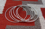 Sterling Silver Rope Twist Bangle Bracelet 