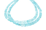 Silver Blue Topaz Double Strand Necklace