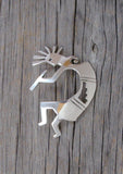 Native American Sterling Silver Large Kokopelli Brooch Pin