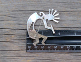 Native American Sterling Silver Large Kokopelli Brooch Pin