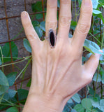 Native American Navajo Black Onyx Ring Size 5.5