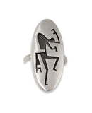 Overlay Hopi Silver Kokopelli Ring Size 7