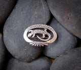 Sterling Silver Gecko Brooch Pin