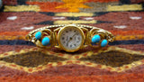 Native American Navajo 12KGF Turquoise Women’s Watch