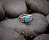 Unisex Sterling Silver Turquoise Ring Size 8.5 & 9