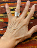Native American Navajo Silver Eagle Wrap Band Ring Size 6.5