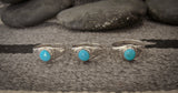 Native American Unisex Silver Turquoise Band Ring