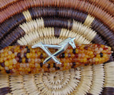 Sandcast Pin, Navajo Sterling Silver Sandcast Horse Pin