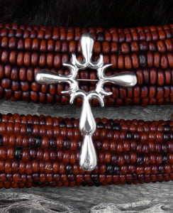 Large Navajo Silver Cross Pin/Pendant