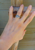 Native American Navajo Sterling Silver Story Band Ring Size 5