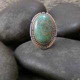 Women’s Native American Silver Turquoise Ring Size 6