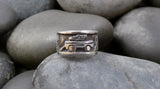 Native American Navajo Sterling Silver Story Band Ring Size 5
