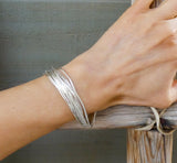 Native American Liquid Silver 20 Strand Bead Bracelet