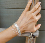 Native American Liquid Silver 20 Strand Bead Bracelet