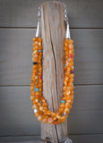 Native American Vintage Amber Turquoise Bead Necklace