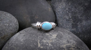 Native American Sterling Silver Golden Hill Turquoise Ring Size 5