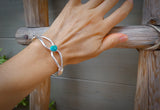 Native American Navajo 12KGF Silver Turquoise Bracelet