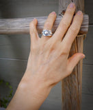 Oxidized Sterling Silver Stacking Band Ring Size 6 & 7.25