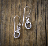 Delicate Australian Opal Sterling Silver Dangle Earrings