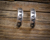 Vintage Hopi Sterling Silver Partial Hoop Earrings