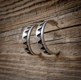 Vintage Hopi Sterling Silver Partial Hoop Earrings