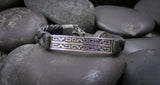 Vintage Native American Silver Leather Bracelet By Calvin Begay