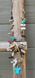 Vintage Zuni Fetish Turquoise Multi Stone 2 Strand Animal Necklace