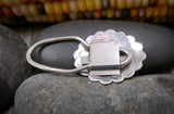 Vintage Native American Navajo Sterling Silver Concho Keychain