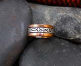 Navajo Heavy Gauge Copper Silver Band Ring Size 8, 6.75