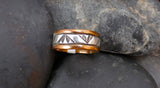 Navajo Heavy Gauge Copper Silver Band Ring Size 8, 6.75