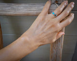 Zuni Sterling Silver Turquoise Multi Stone Ring, Native American