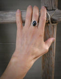 Native American Navajo Sterling Silver Onyx Ring