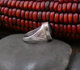 Native American Navajo Sterling Silver Onyx Ring