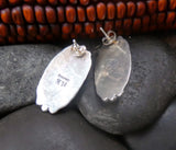 Native American Navajo Sterling Silver Turquoise Post Drop Earrings