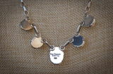 Blue Topaz Native American Navajo Silver 14k Gold 5 Piece Necklace