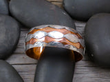 Wide Women's Native American Navajo Silver Copper Bracelet