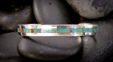 Native American Navajo Silver Heavy Gauge Turquoise Inlay Bracelet
