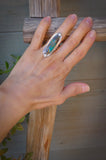 Native American Navajo Sterling Silver Turquoise Ring Size 6.25