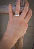 Mexican Sterling Silver Solid Dome Stacking Ring Size 9.25