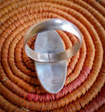 Vintage Hopi Sterling Silver Overlay Frog Ring Size 9