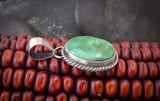 Handmade Navajo Sterling Silver Sonoran Gold Turquoise Pendant