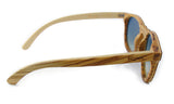 Brown Natural Zebra & Maple Wood Lightweight Sunglasses Polarized Brown Lenses