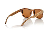 Zebra Wood Sunglasses Polarized Brown Lenses