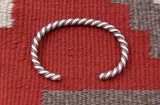 Authentic Native American Navajo Sterling Silver Rope Twist Bracelet