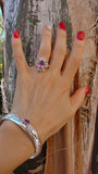 Sterling Silver Amethyst Ring Size 9.75 or Size 10