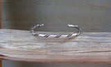 Native American Navajo Silver Twist Rope Bracelet