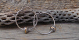 Hoop Earrings, 18K Gold Plated Silver Hoop Pierced Earrings, Handmade Earrings,Statement Earrings, Gift For Her