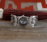 Hopi Men's Watch, Kokopelli Watch, Sterling Silver Kokopelli Watch, Vintage Watch, Native American Indian Jewelry