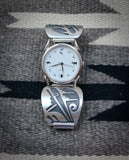 Hopi Men’s Sterling Silver Watch, Apple Watch Band, Southwestern Jewelry, Native American Indian Jewelry